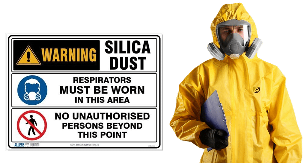 Hardwood Flooring Removal 2 Silica Dust Warning Sign - Flooring And Grinding Australia